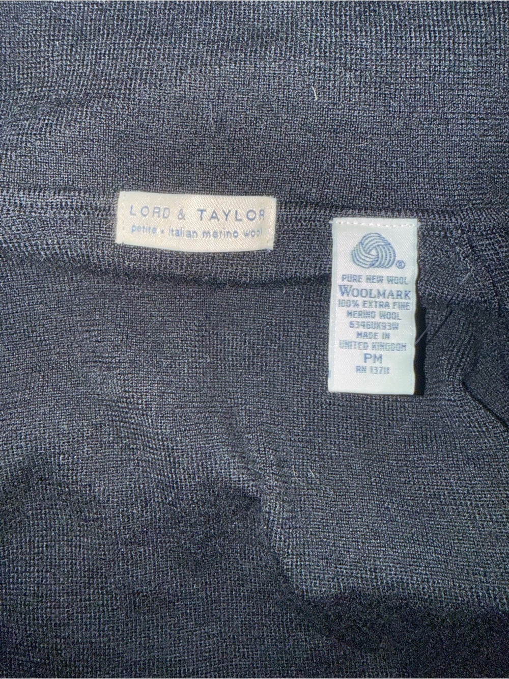 Longline lord and Taylor wool Black Women's Sweater Cardigan - Open Front Knit - Picture 2 of 2